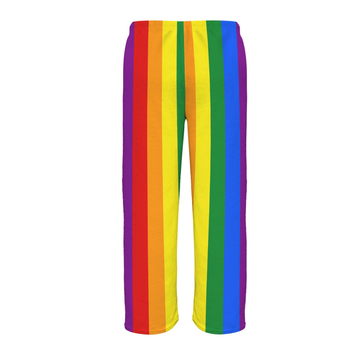 Rainbow Flag Inspired Men's Flannel Pajama Trousers Style-2 Printed in the USA
