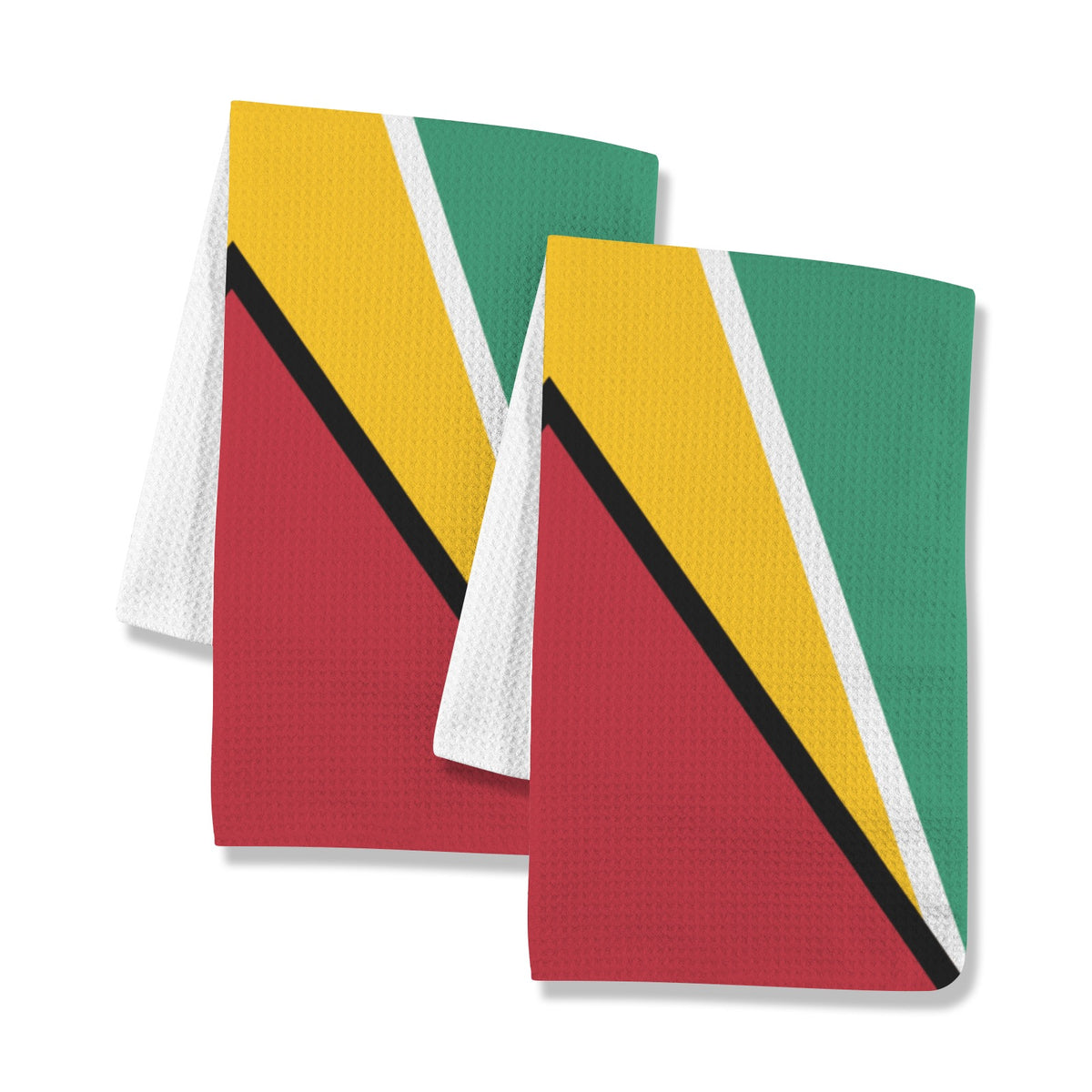 Guyana Flag Inspired Kitchen Towel 40X60cm (Pack of 2) | Printed In the USA