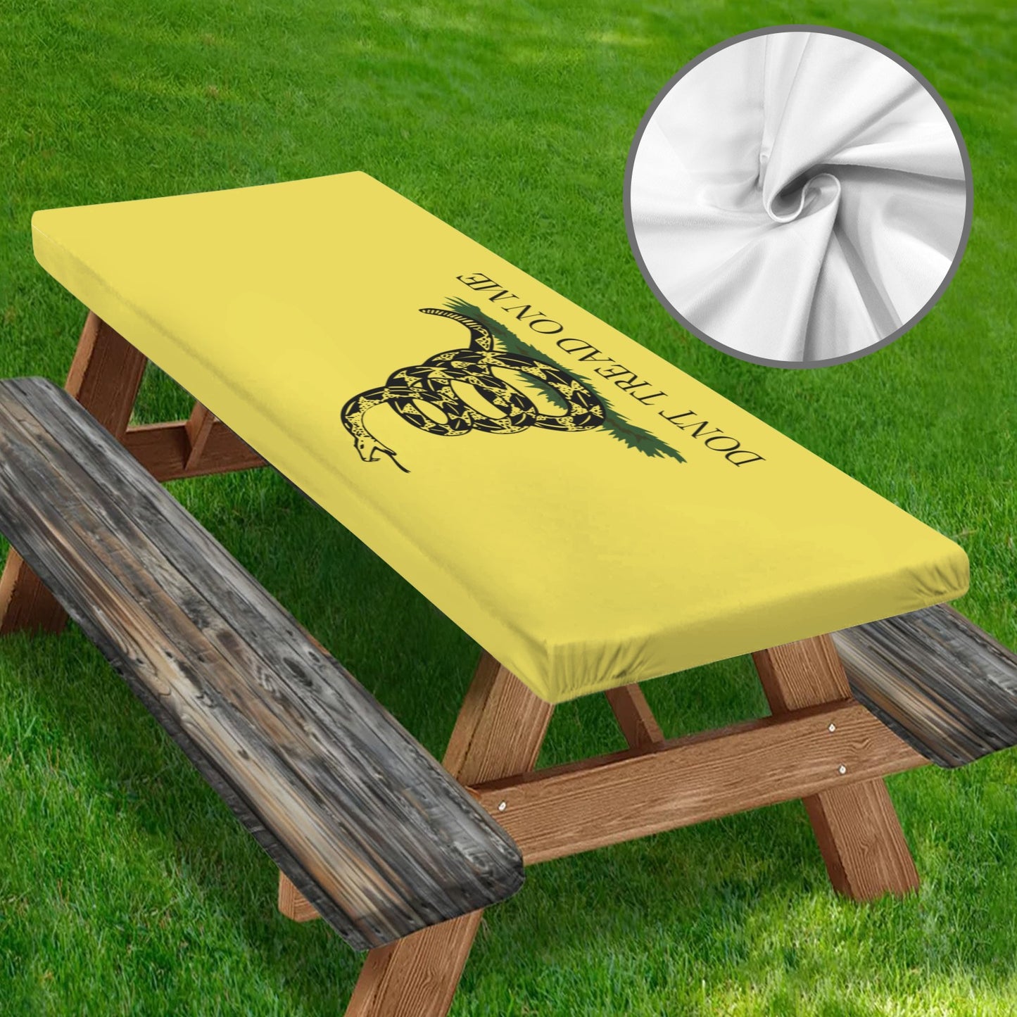 Gadsden Flag Picnic Table Cover (72" x 30") (Made in the USA)