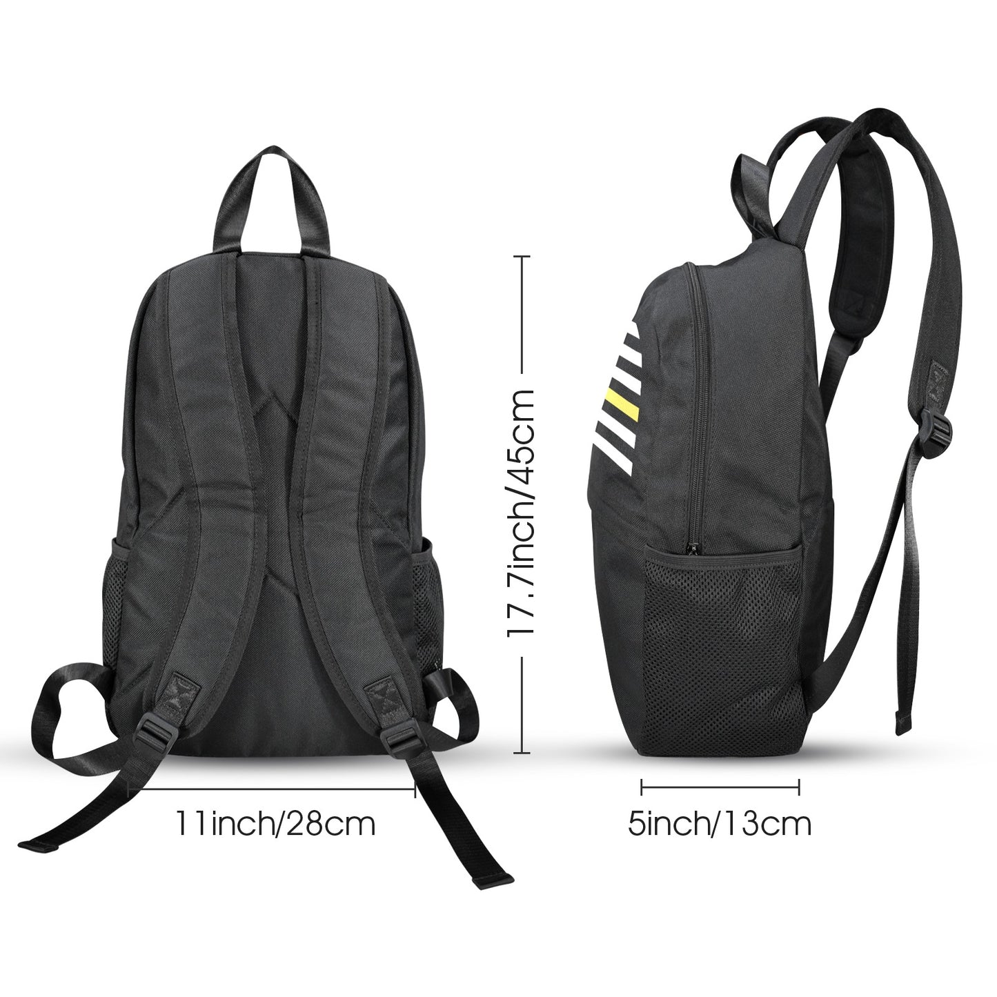 Thin Gold Line Flag Inspired Casual Backpack Printed in the USA