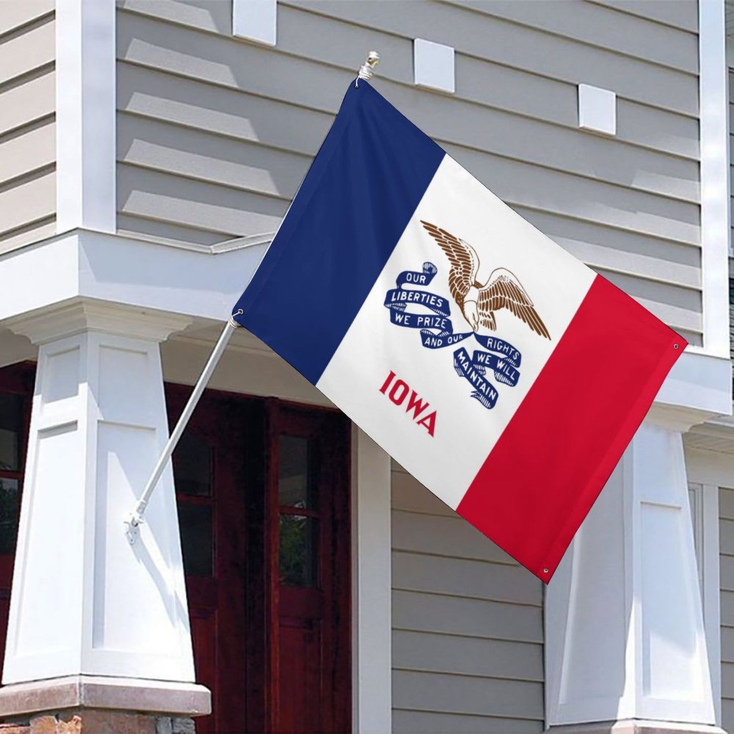 Iowa Flag Inspired Wall Mount Flag with Four Grommets (35x59 in)