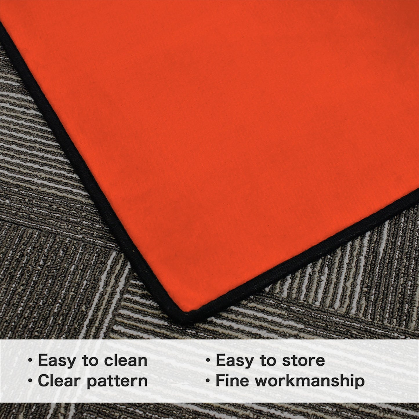 Tennessee Flag Inspired 84x60 Inch Area Rug with Black Binding (Made in the USA)