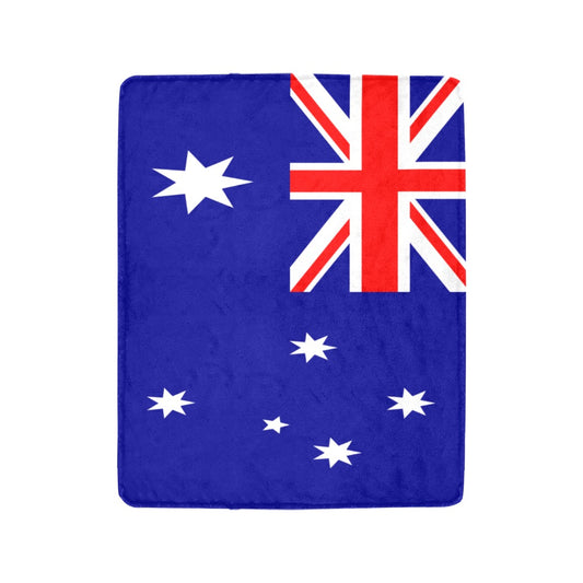 Luv My Flag Australian-themed blanket with vibrant, colorful design.