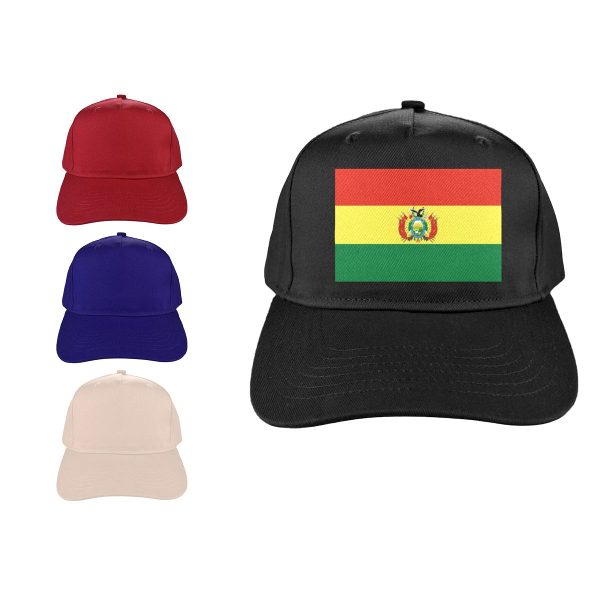Bolivia Flag Inspired Baseball Cap | Printed in the  USA