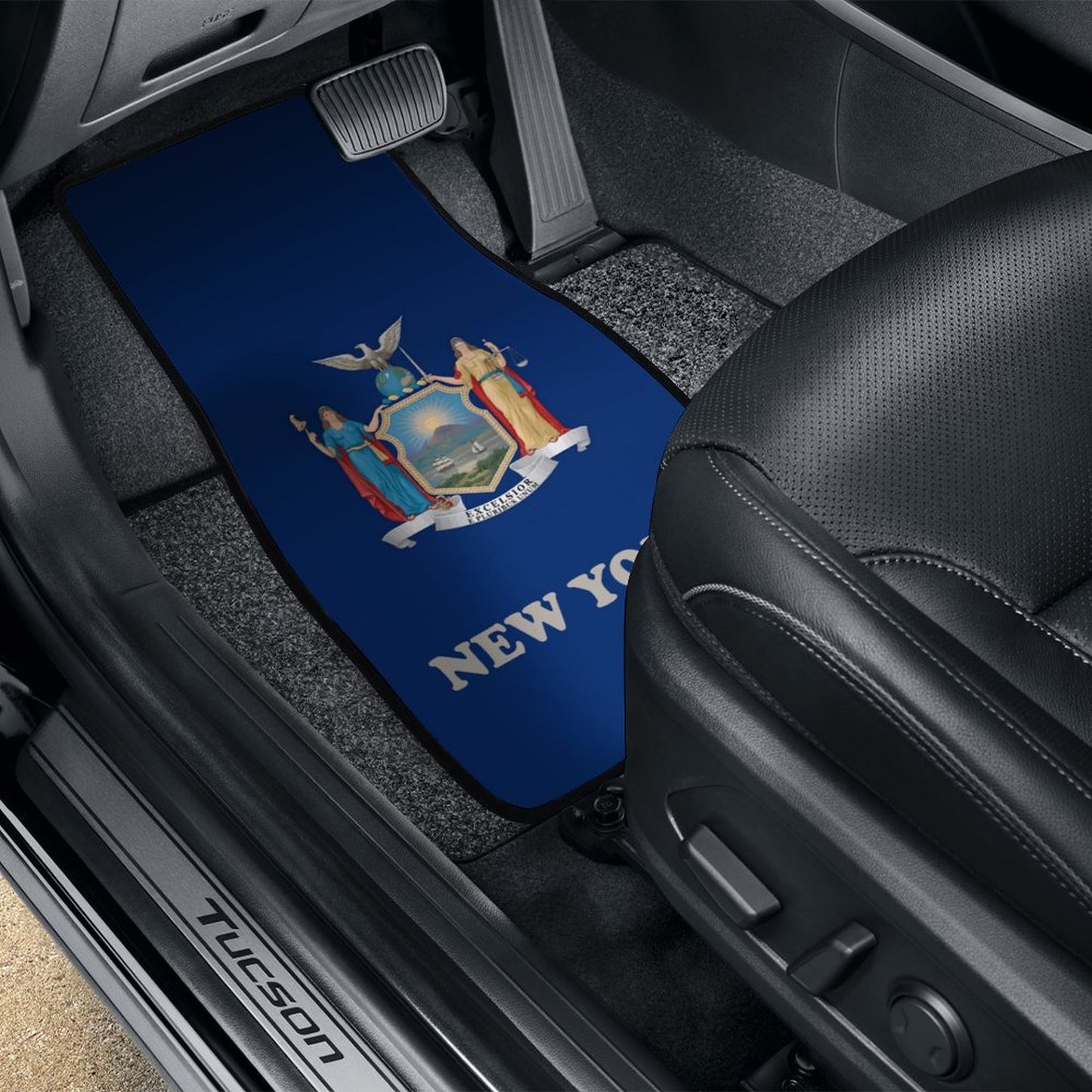 New York Flag Inspired Car Floor Mats(4pcs)