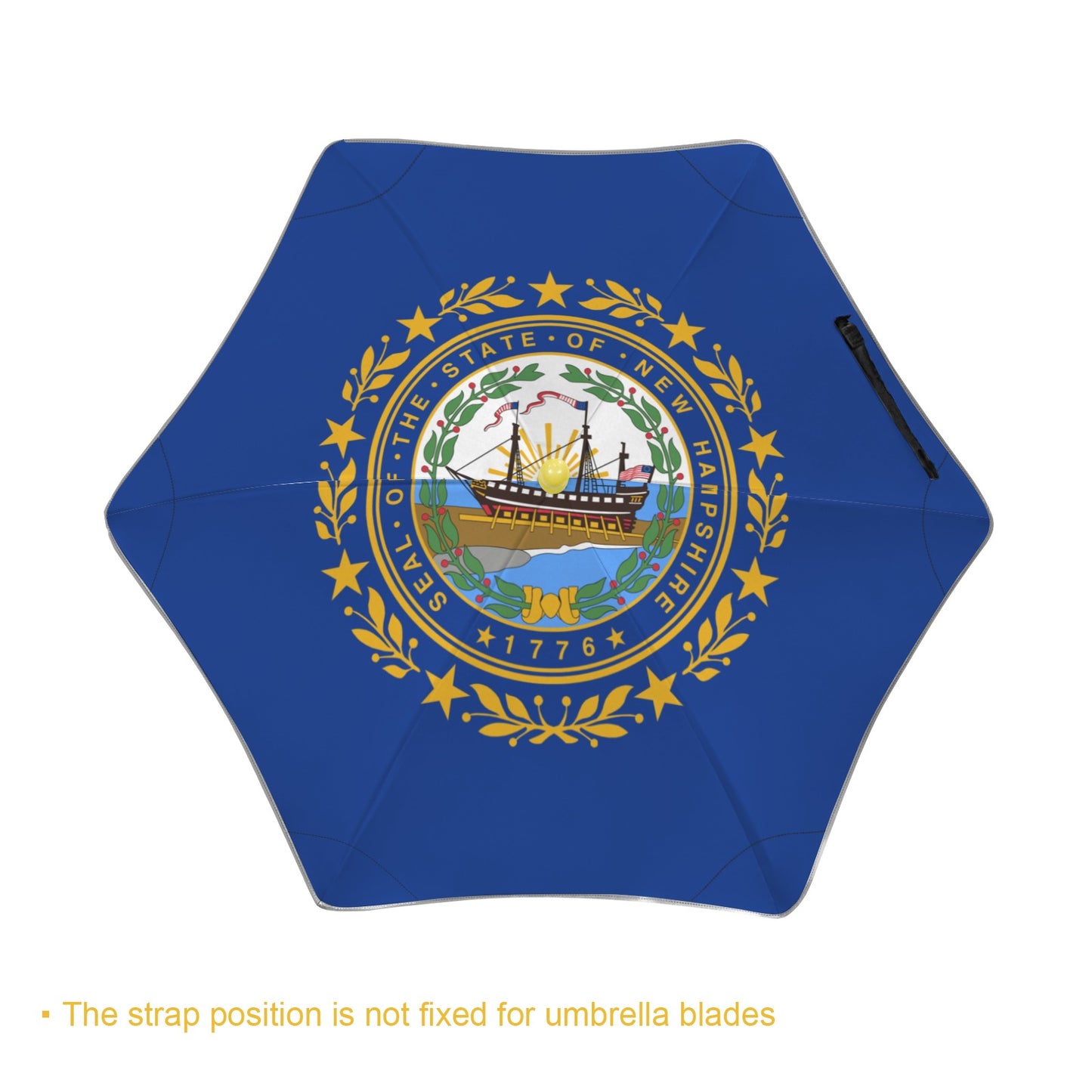 New Hampshire Flag Inspired Kids Safe Round Corner Umbrella