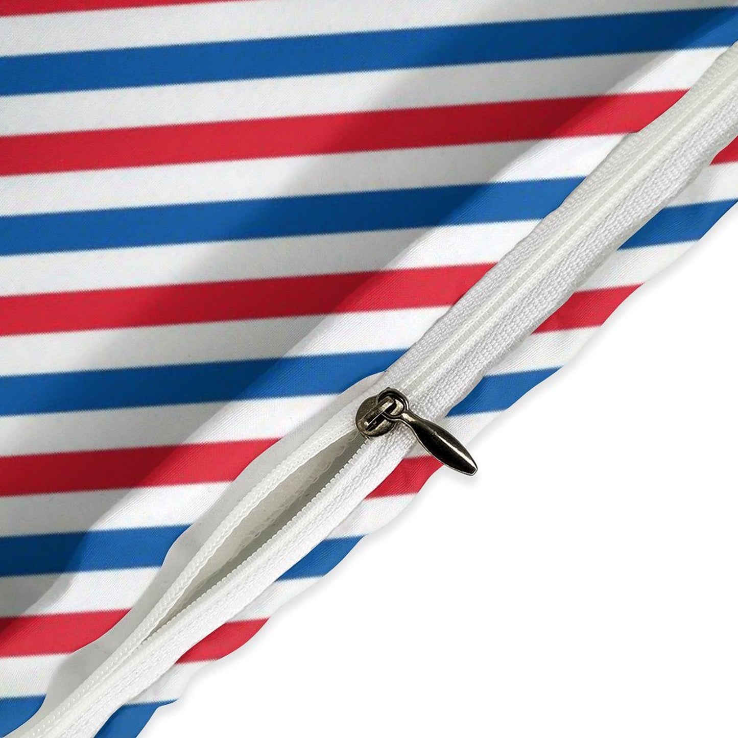 USA/American Flag Inspired Stripes Pattern 3-Piece Bedding Set (1 Duvet Cover + 2 Pillow Shams) – 102"×90"