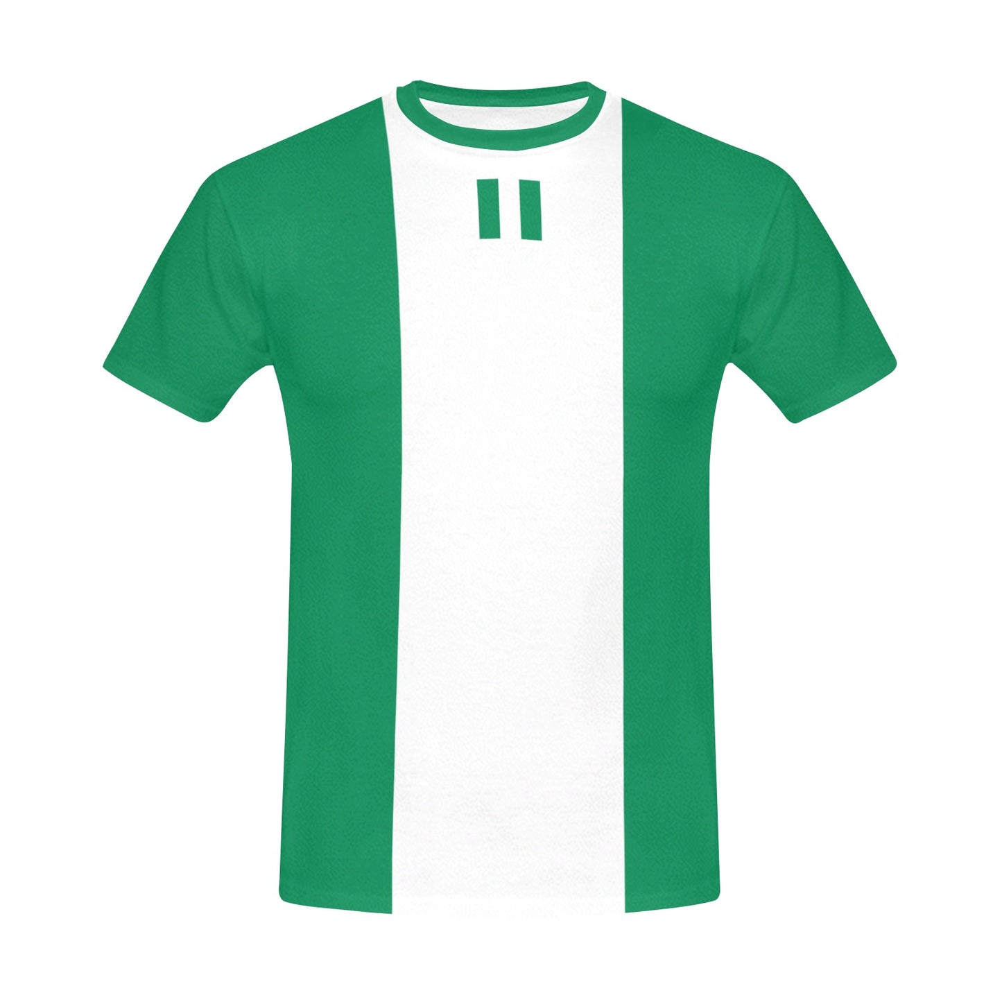 Nigeria Flag Men's Crew Neck T-Shirt (Made in USA)