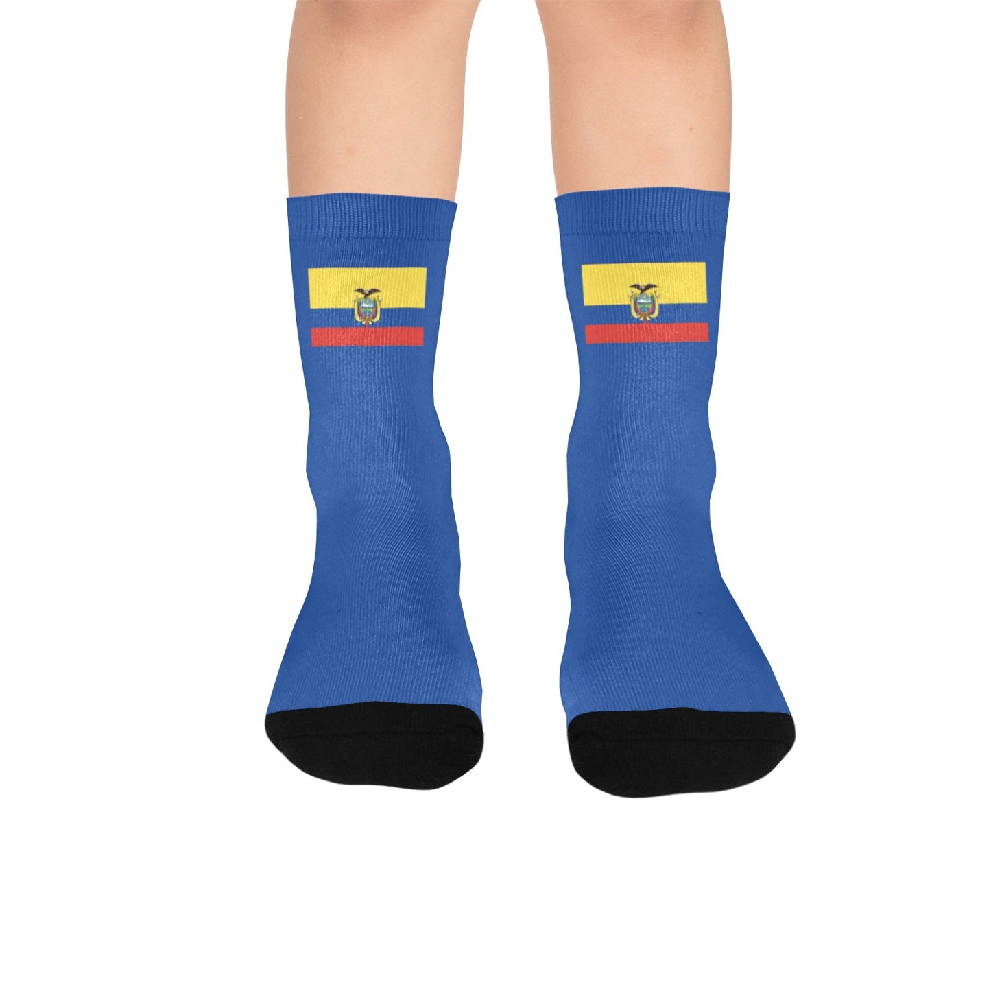 Ecuador Flag Inspired Kid's Socks (Made in the USA)