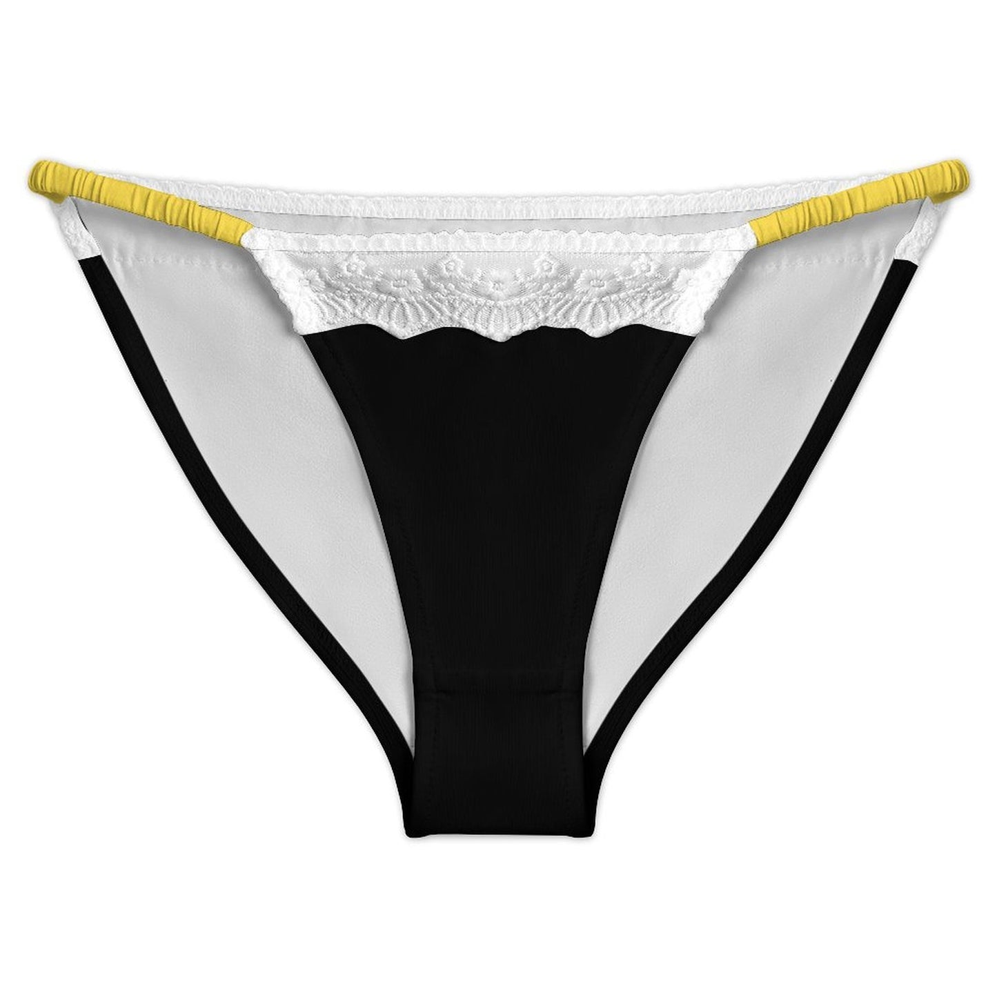 Thin Gold Line Flag Inspired Style-2 Lace Trim Underwear
