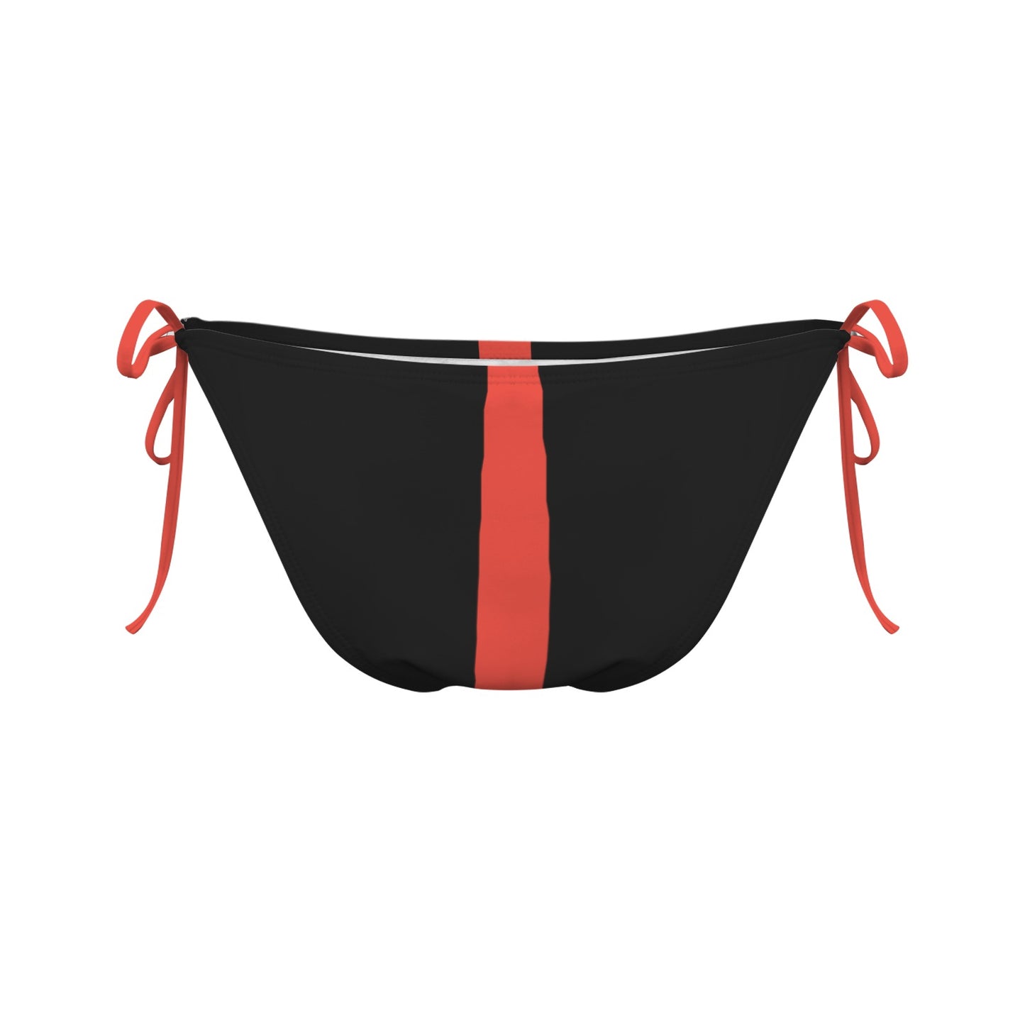 Thin Red Line Flag Inspired Style-2 Side-Tie Bikini Bottom