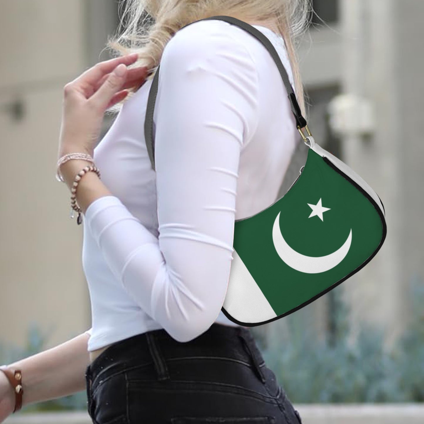 Pakistan Flag Inspired Women's Shoulder Bag