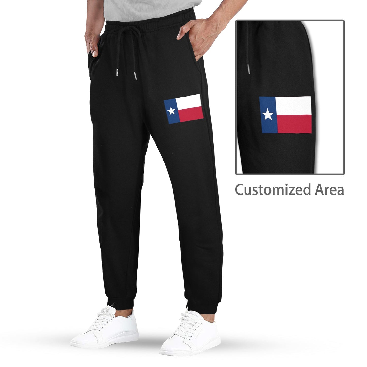 Texas Flag Inspired Unisex Fleece Sweatpants (Left Printing) | Ships from USA