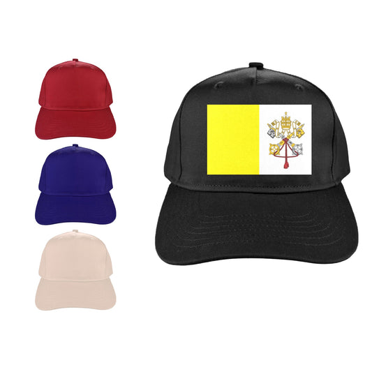 Vatican City Flag Baseball Cap (Made in USA)