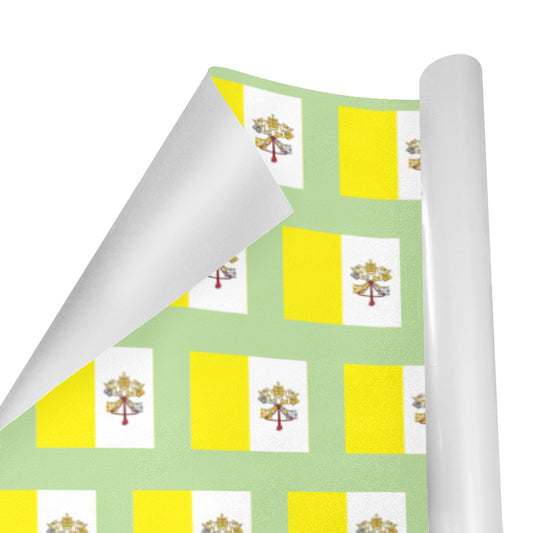 Vatican City Flag Inspired Custom Gift Wrapping Paper 58"x 22.5" (4 Rolls)