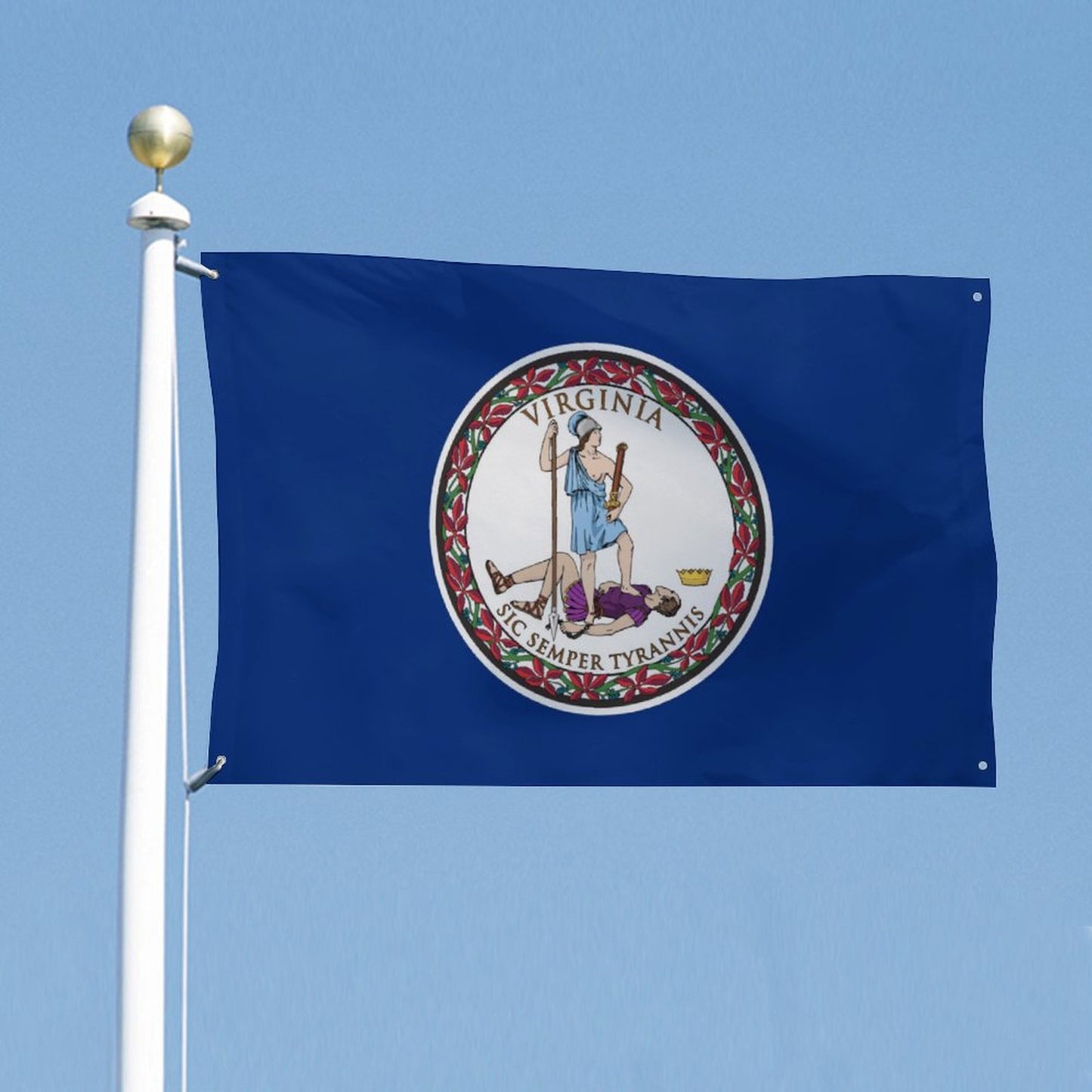 Virginia Flag Inspired Wall Mount Flag with Four Grommets (35x59 in)