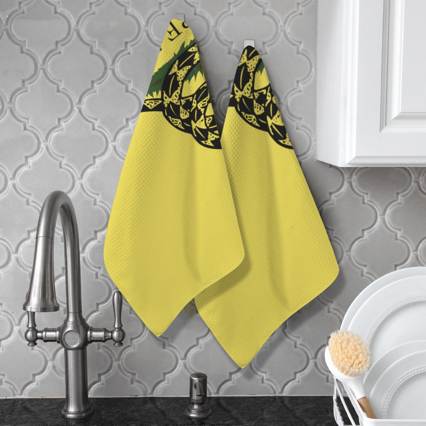 Gadsden Flag Inspired Kitchen Towel 40X60cm (Pack of 2) (Made in the USA)