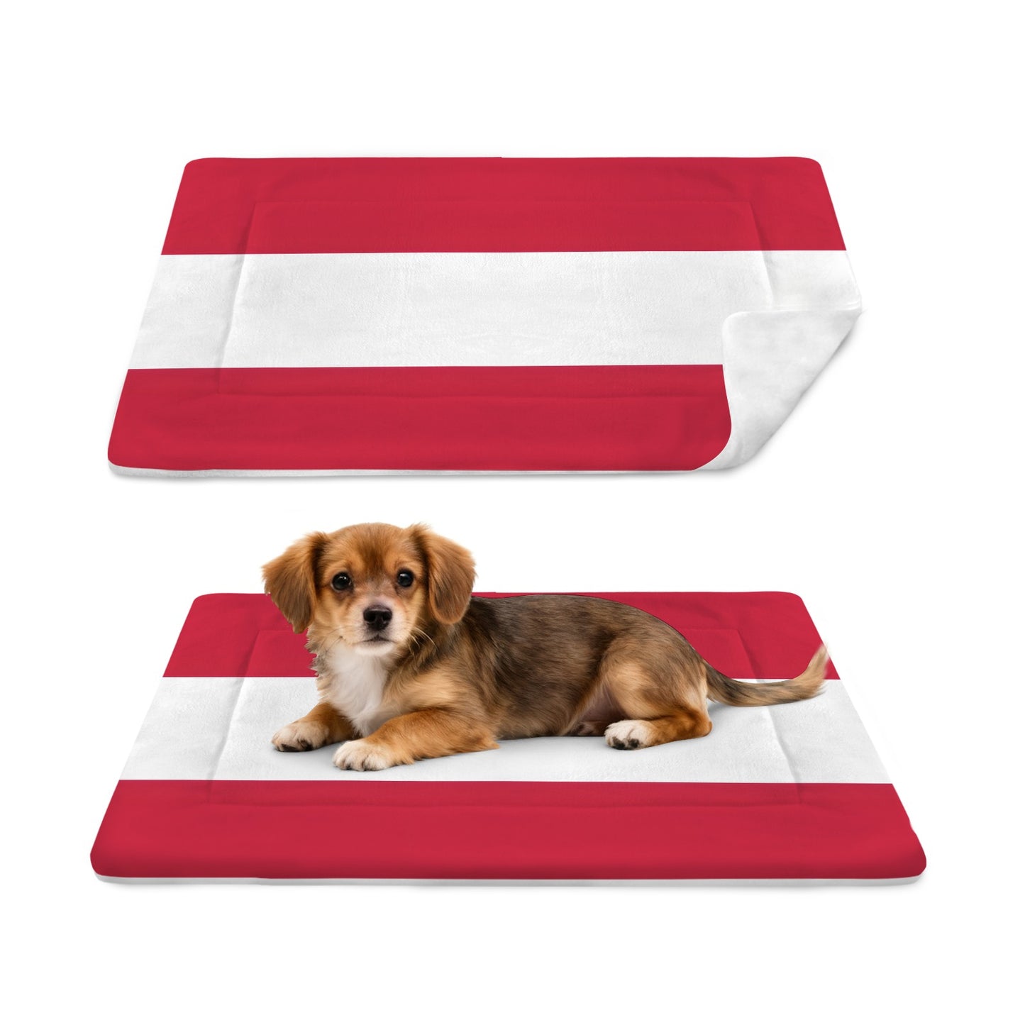 Austria Flag Inspired Pet Mat 25x18inch (Made in the USA)