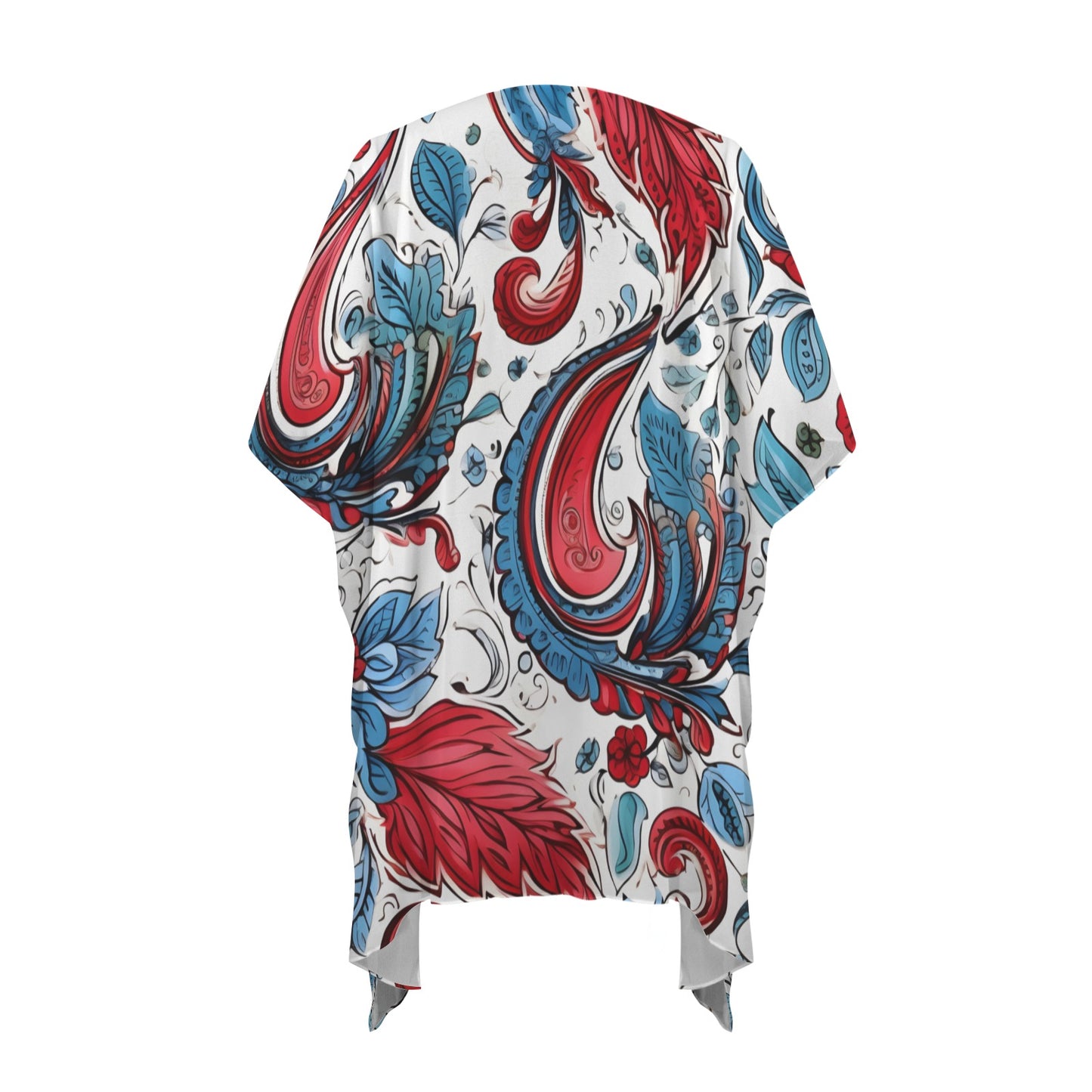 USA/American Flag Inspired Paisley Pattern Women's Long Cover Up