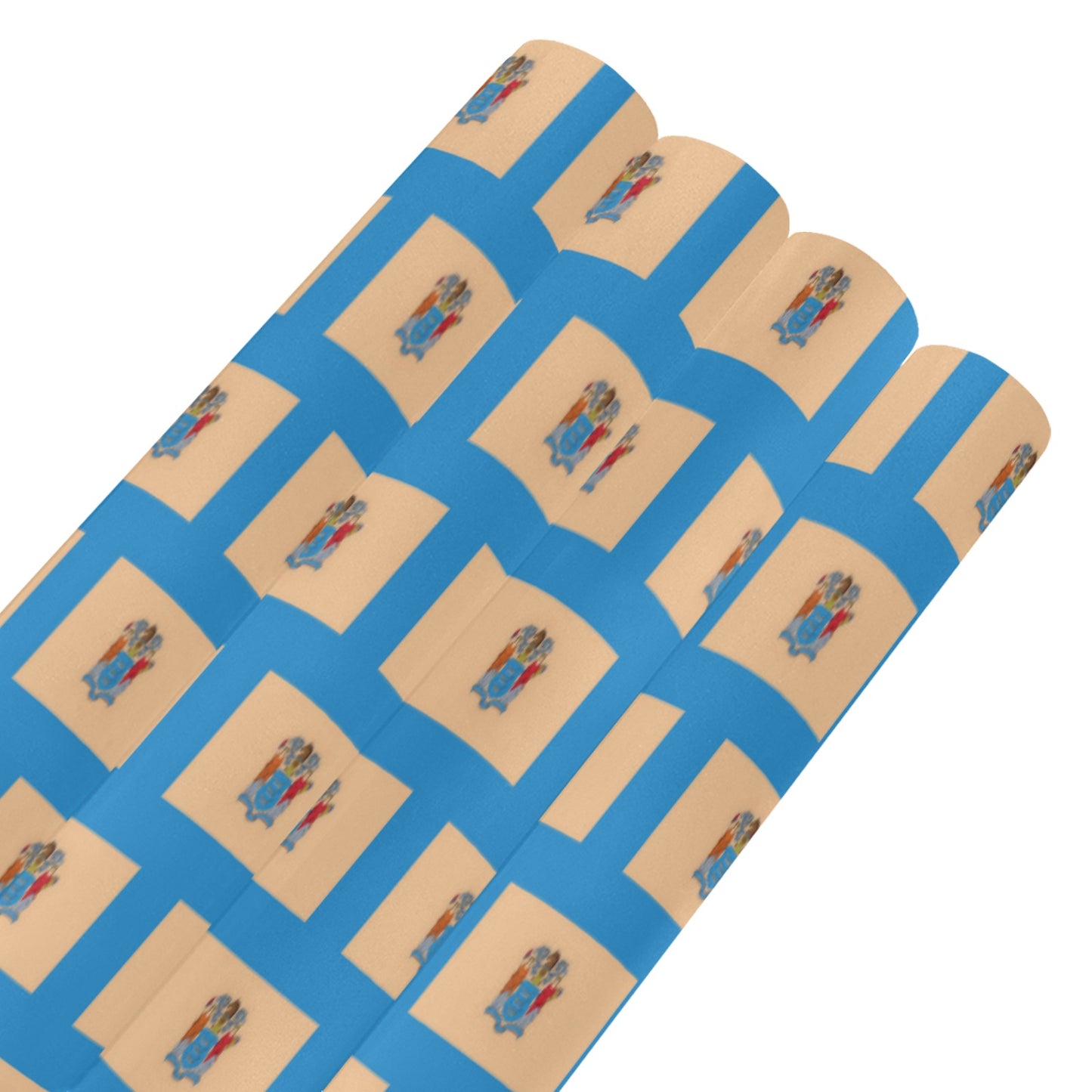 New Jersey Flag Inspired Custom Gift Wrapping Paper 58"x 22.5" (4 Rolls)