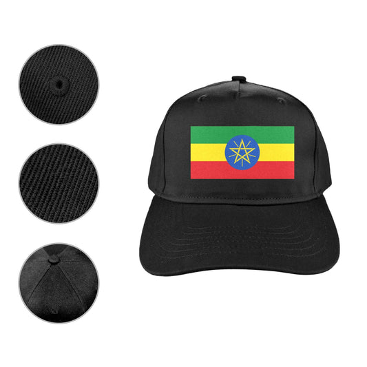 Ethiopia Flag Inspired Baseball Cap | Printed in the  USA