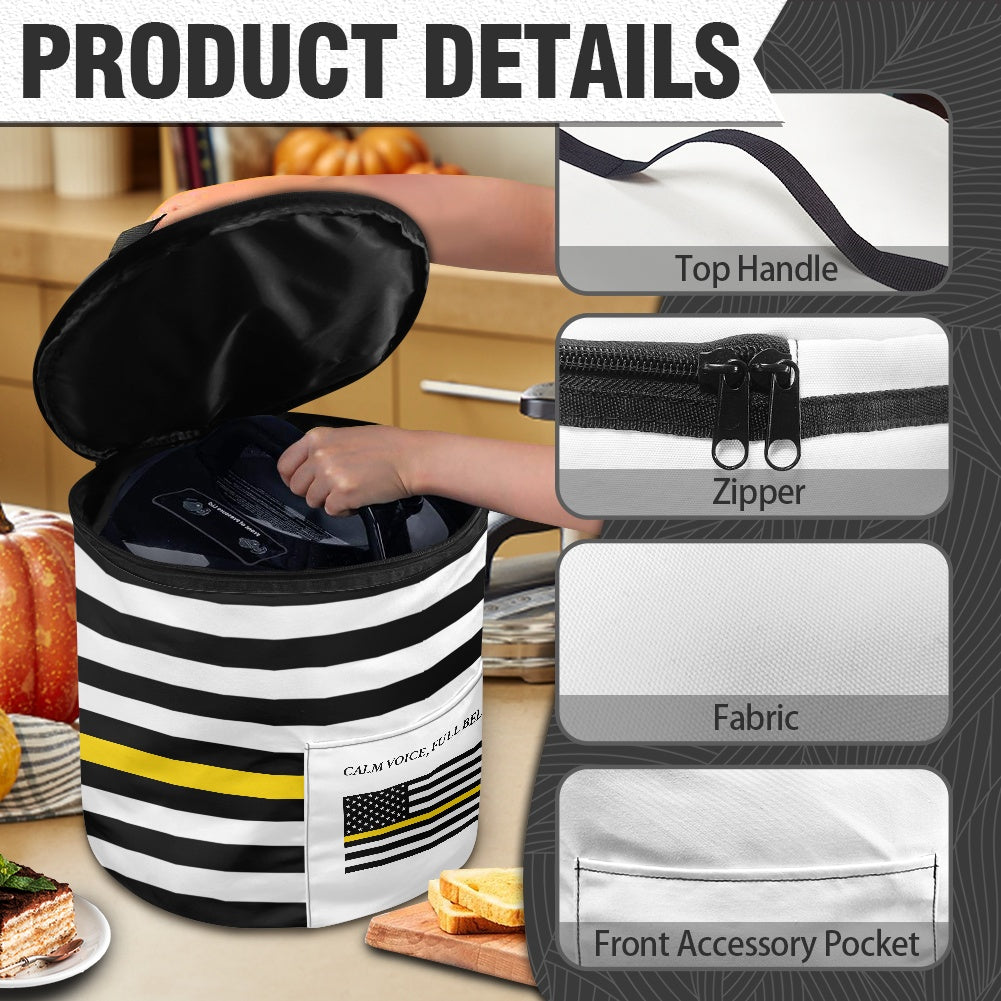 Thin Gold Line Flag Inspired Electric Pressure Cooker Insulation Bag