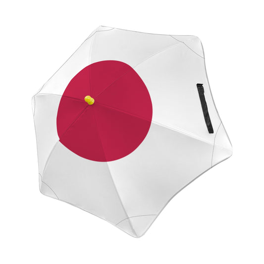 Japan Flag Inspired Kids Safe Round Corner Umbrella