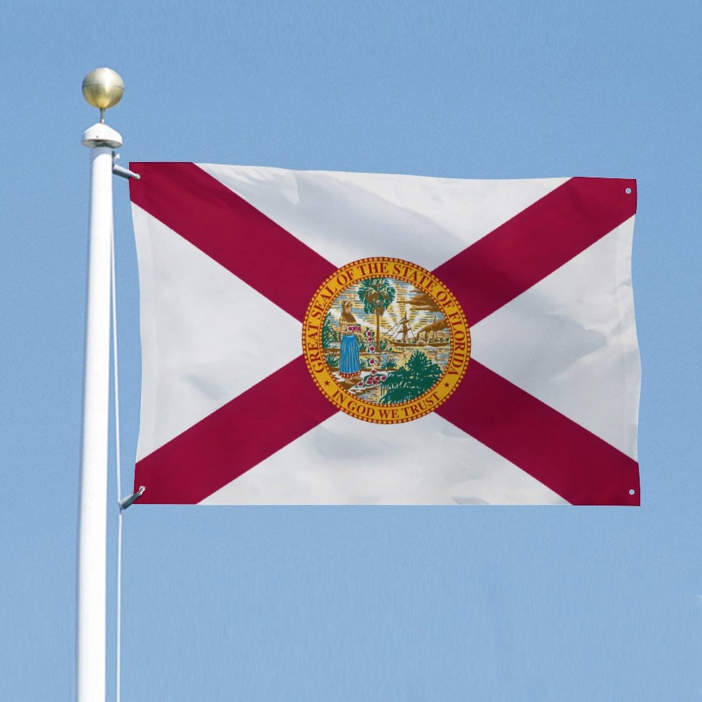 Florida Flag Inspired Wall Mount Flag with Four Grommets (35x59 in)