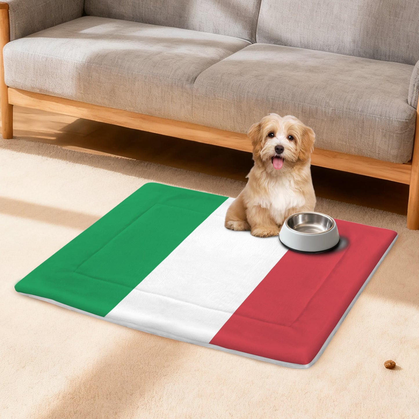 Italy Flag Inspired Pet Mat 25x18inch (Made in the USA)