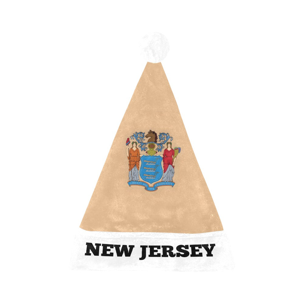 New Jersey Flag Christmas Santa Hat