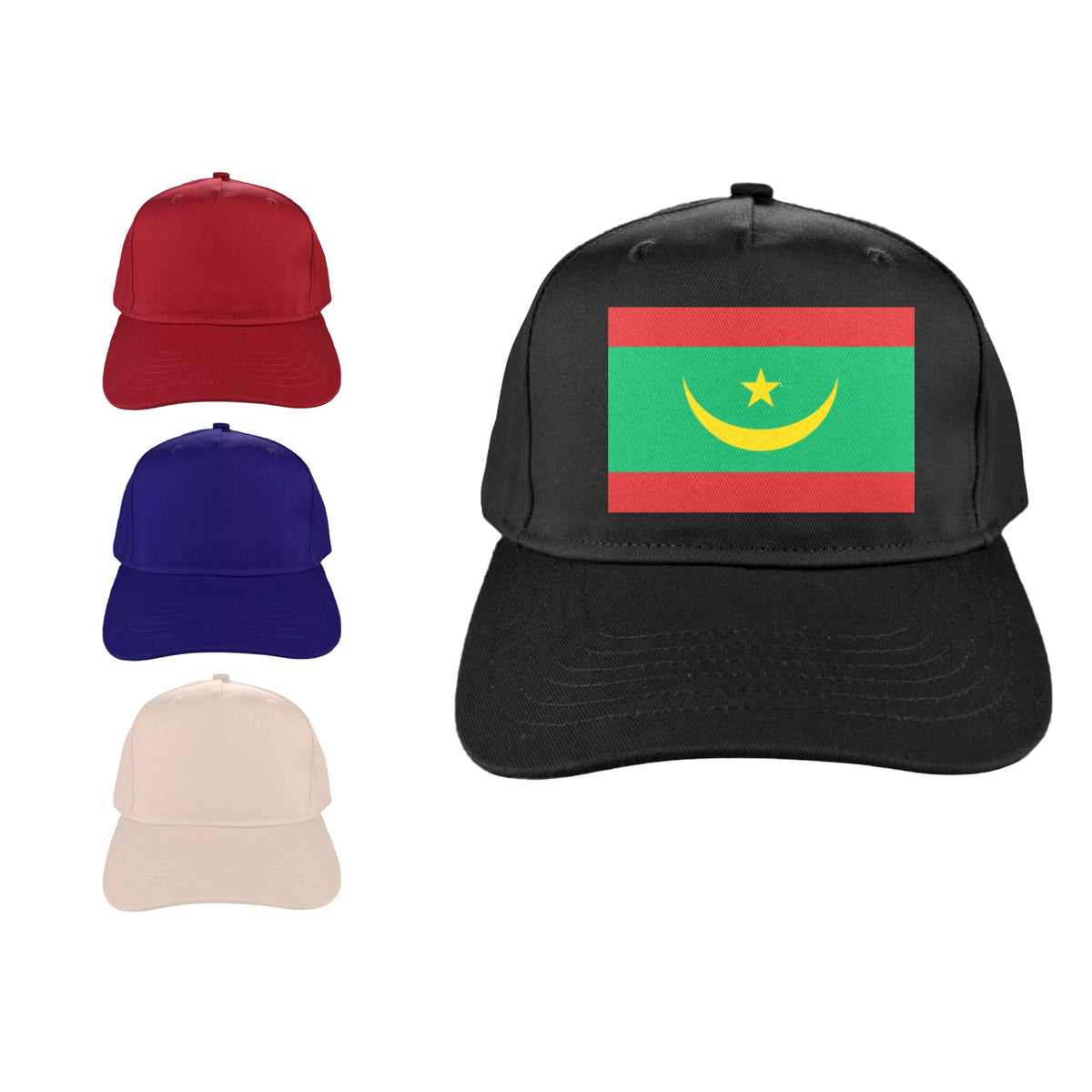 Mauritania Flag Inspired Baseball Cap | Printed in the USA