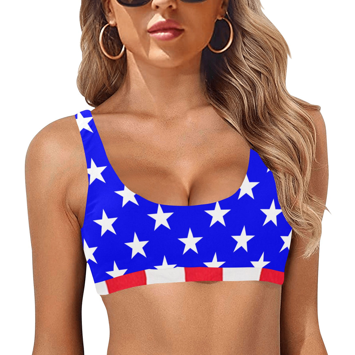 USA/American Flag Inspired Style 1 Sport Bikini Top