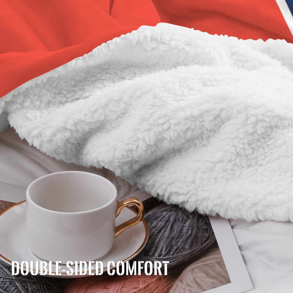 Tennessee Flag Inspired Sherpa Fleece Blanket 90" x 108" | Prtinted in the USA