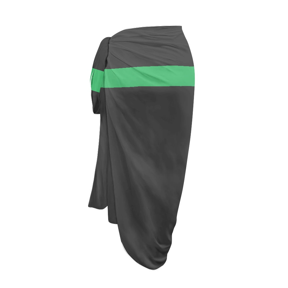 Thin Green Line Flag Inspired Bikini Cover-Up Style-2