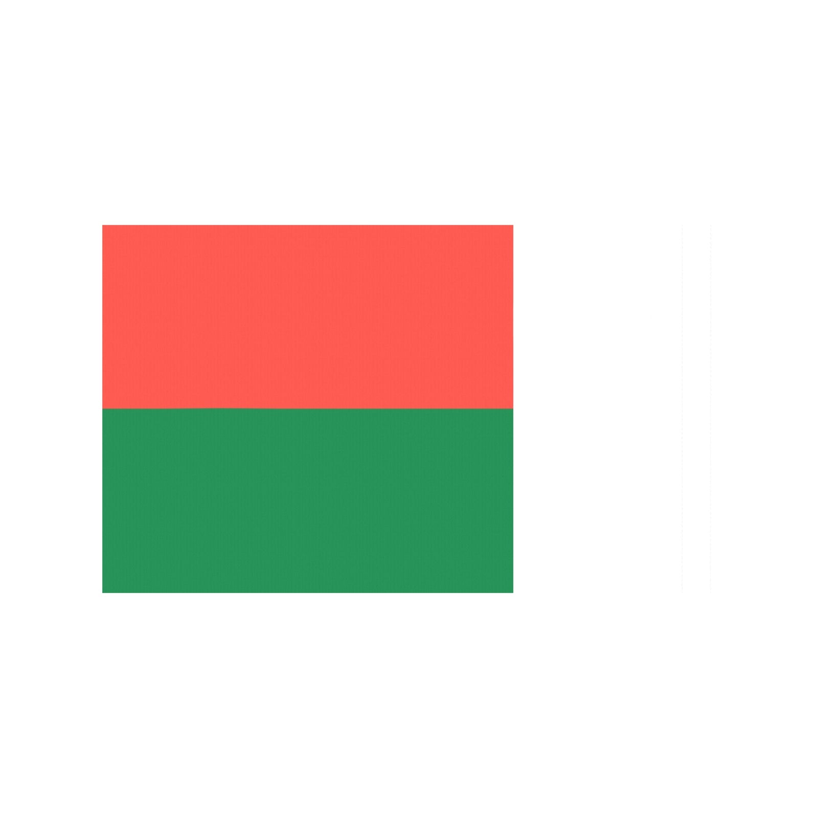 Luv My Flag badge with horizontal red, green stripes.