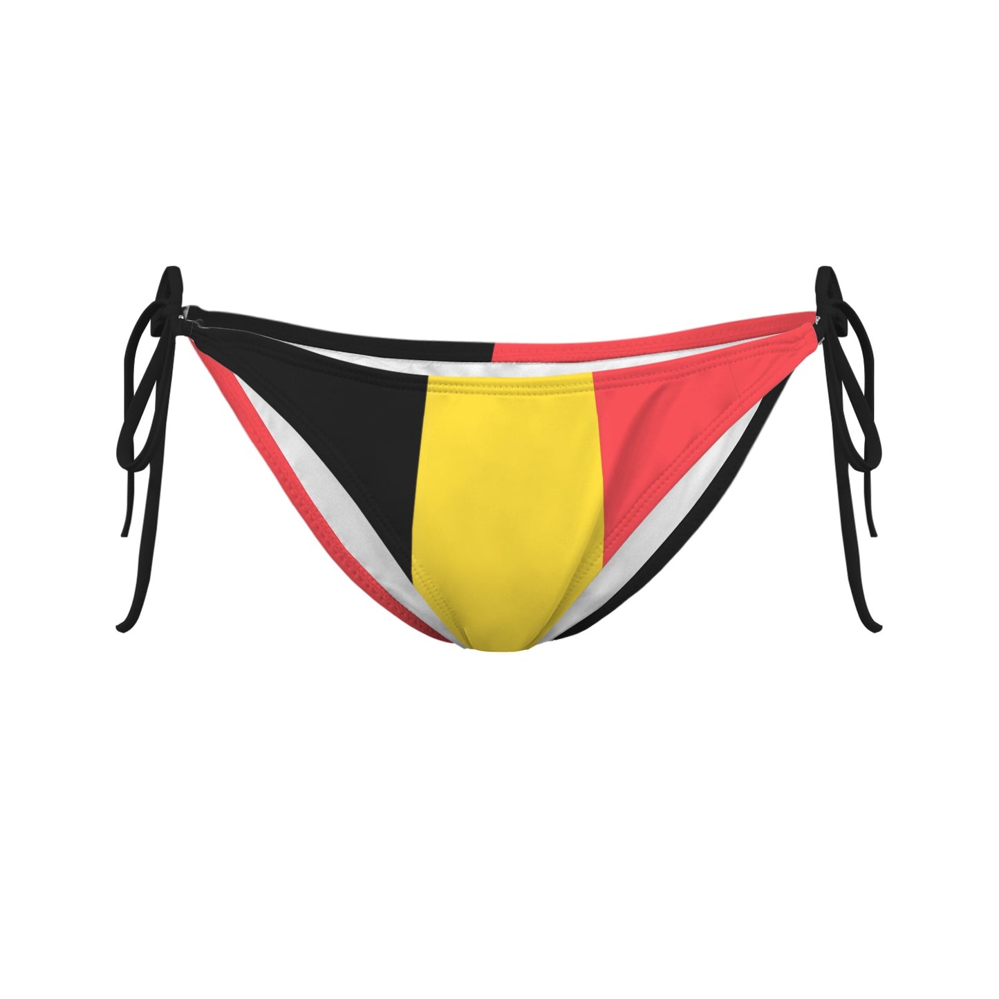 Belgium Flag Inspired Side-Tie Bikini Bottom