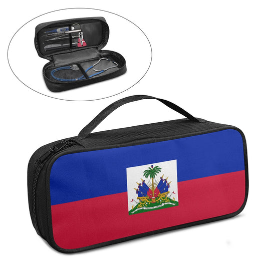 Haiti Flag Inspired Stethoscope Storage Bag