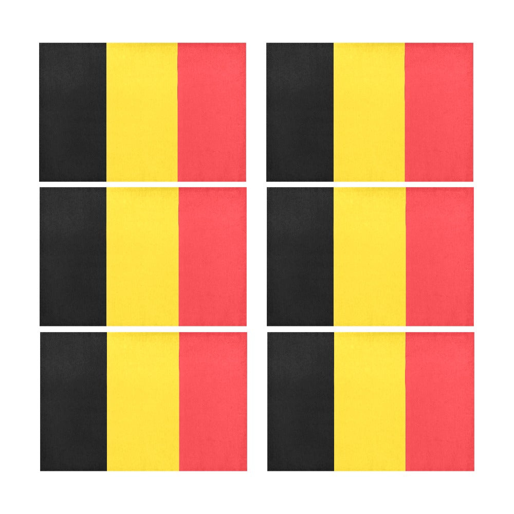 Belgium Flag Placemats 12" x 18" (Set of 6)