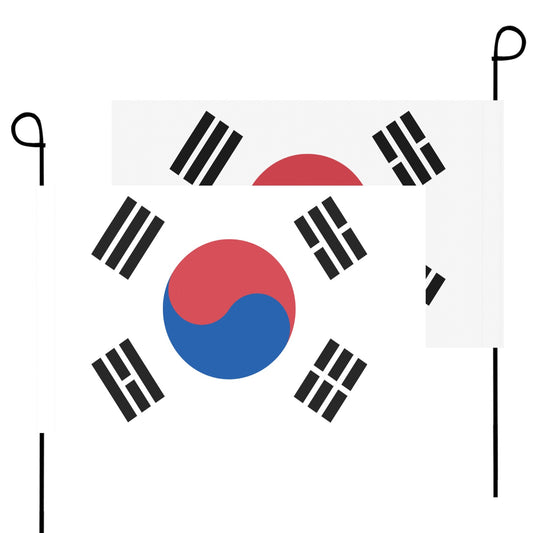 Luv My Flag brand, South Korean flag with black poles.