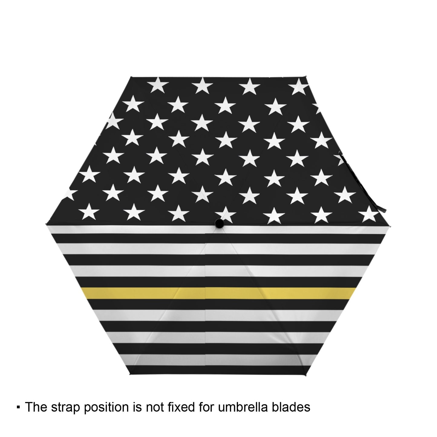 Thin Gold Line Flag Inspired Mini Compact Umbrella
