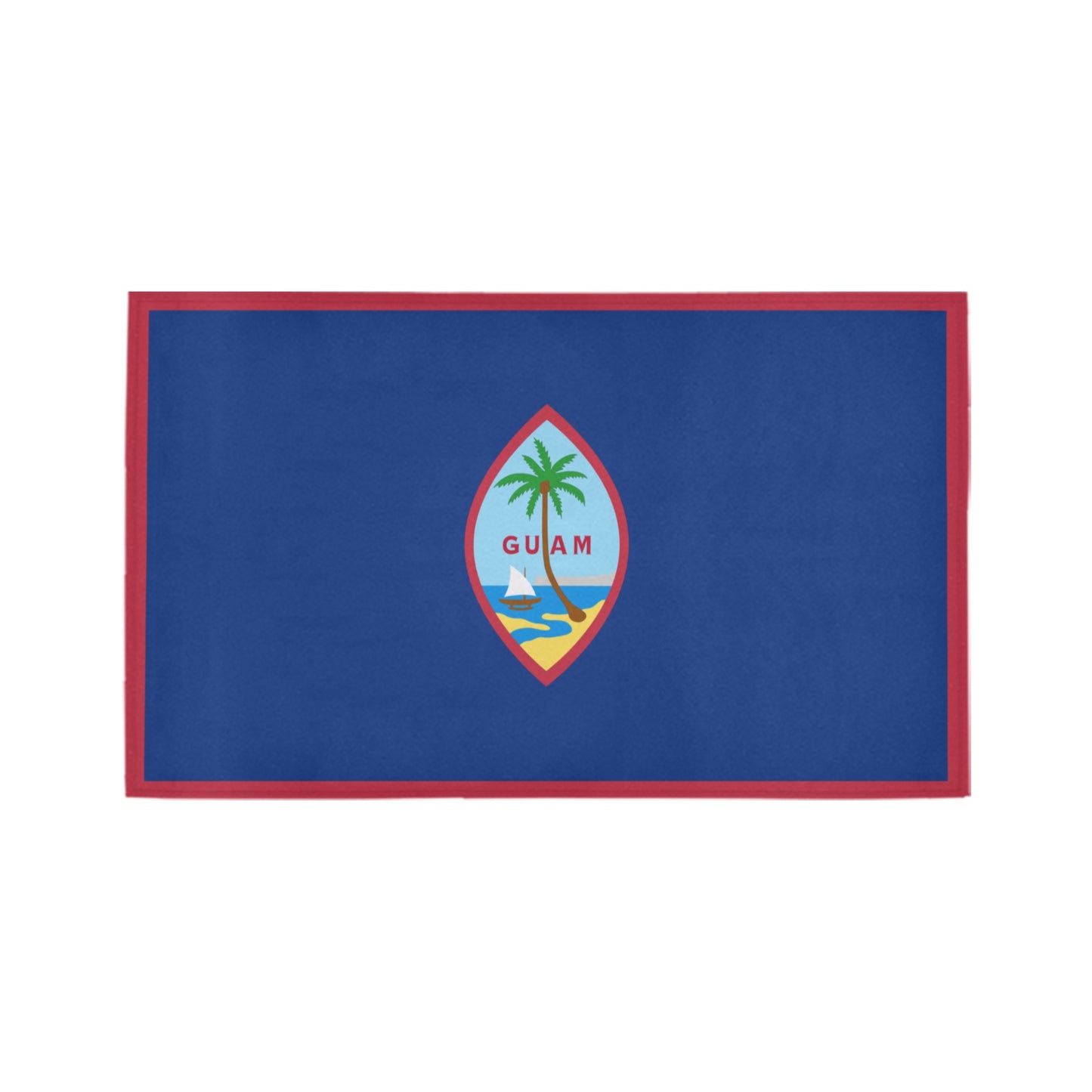 Guam Flag Inspired Doormat 30" x 18" (Sponge Material)