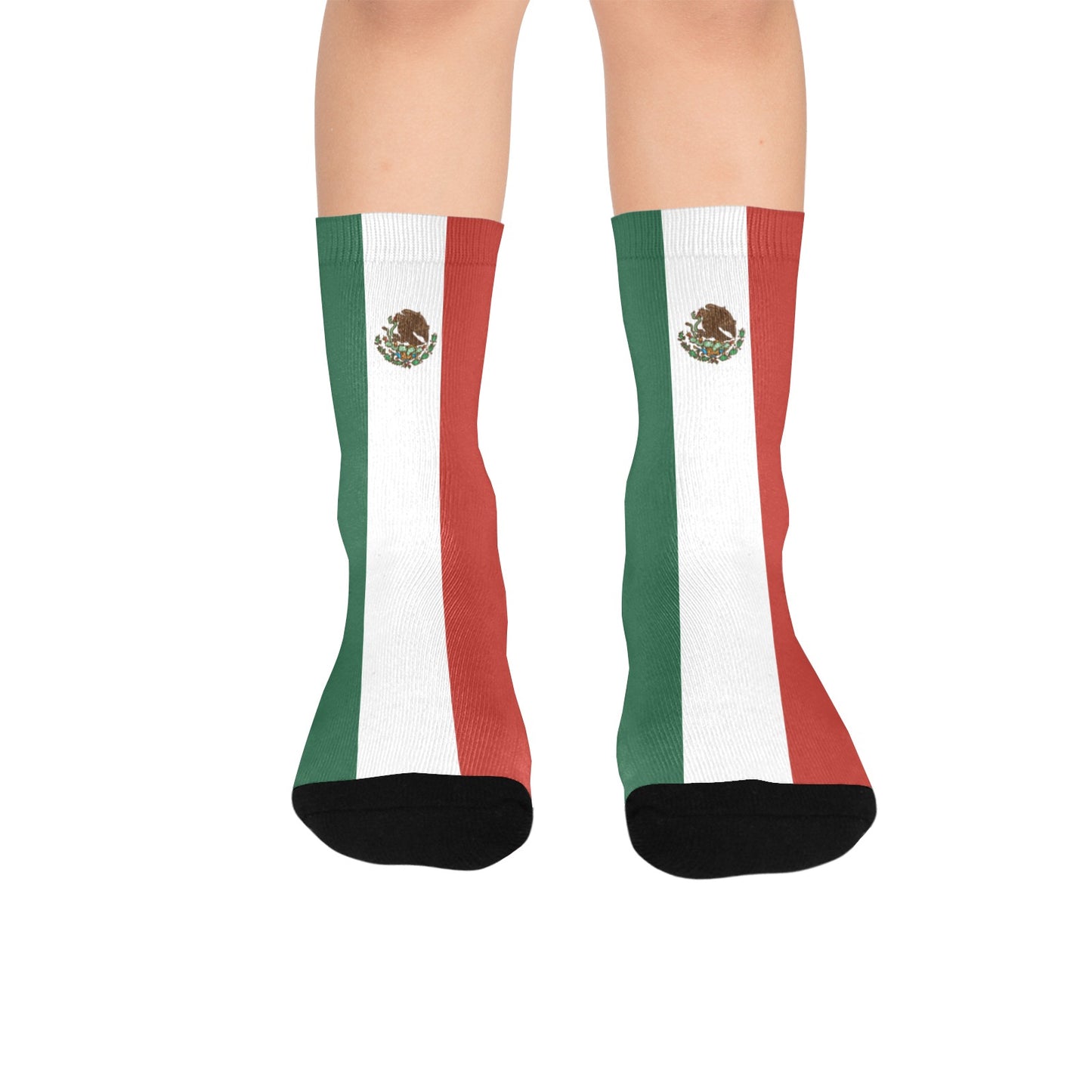 Mexico Flag Inspired Kid's Custom Socks | Ships from USA