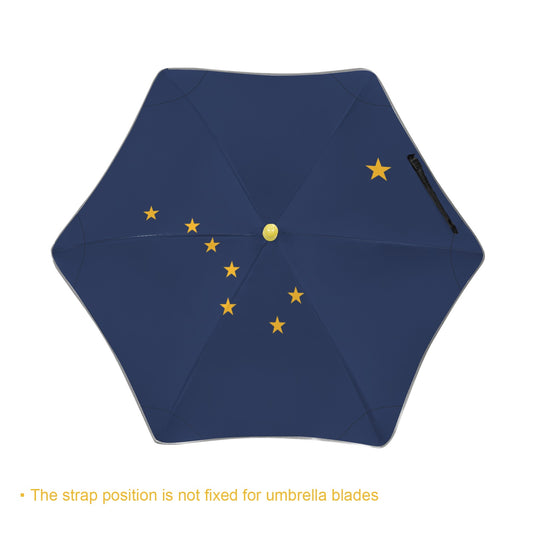 Alaska Flag Inspired Kids Safe Round Corner Umbrella