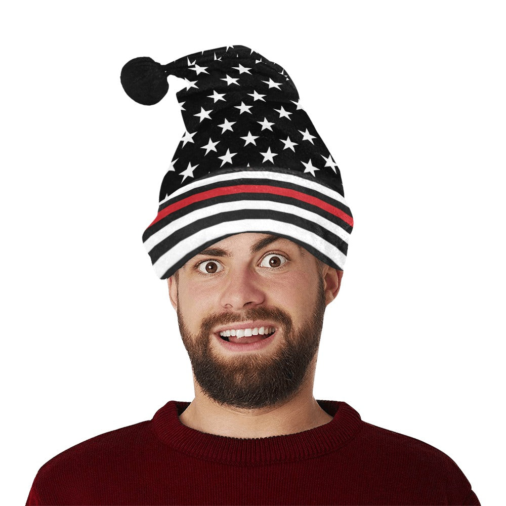 Thin Red Line Flag Christmas Santa Hat