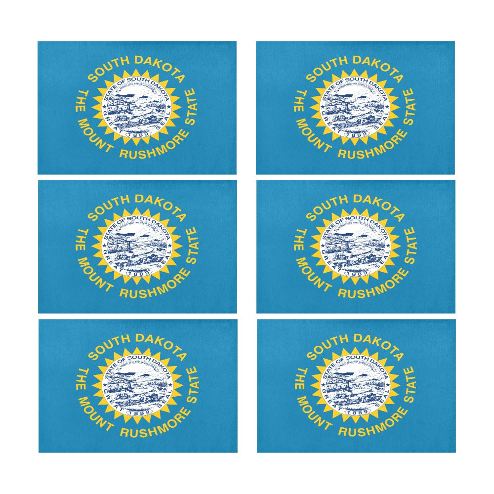 South Dakota Flag Placemats 12" x 18" (Set of 6)