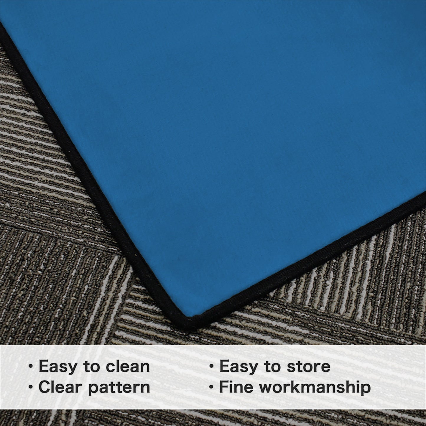 Sweden Flag Inspired 84x60 Inch Area Rug with Black Binding (Made in the USA)