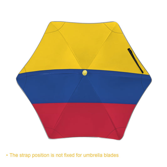 Colombia Flag Inspired Kids Safe Round Corner Umbrella