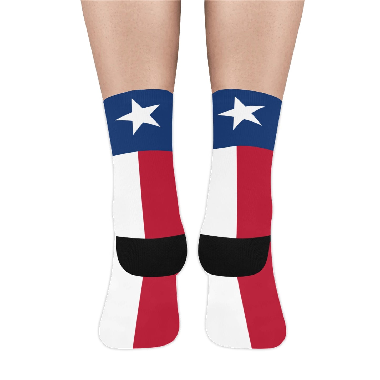Texas Flag Inspired Socks Printed in the USA Crew Socks | Ships from USA