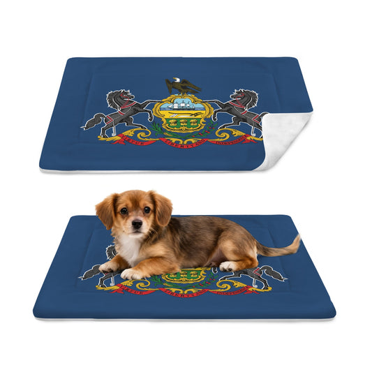 Pennsylvania Flag Inspired Pet Mat 25x18inch (Made in the USA)