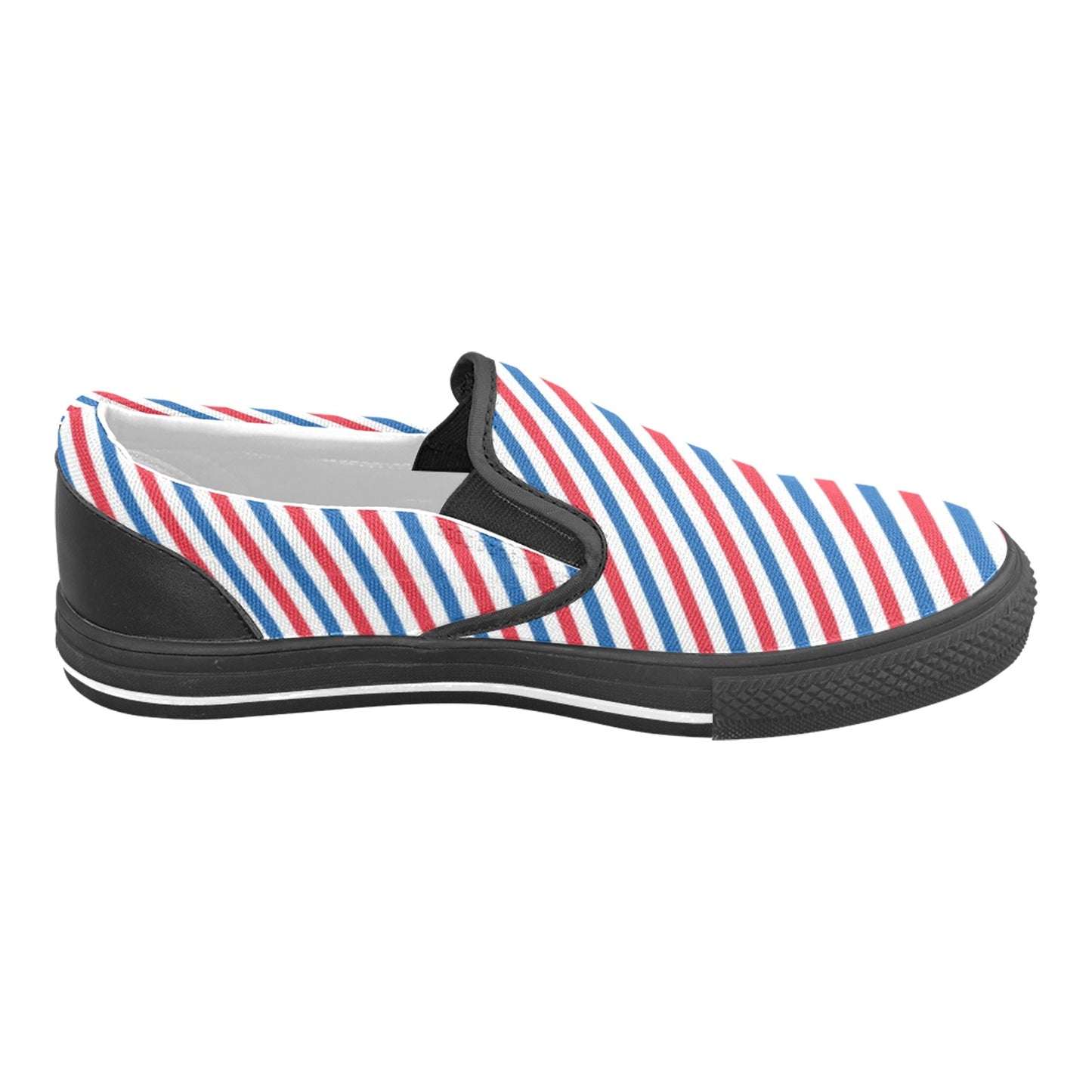 USA/American Flag Inspired Striped Pattern Slip-on Canvas Kid's Shoes